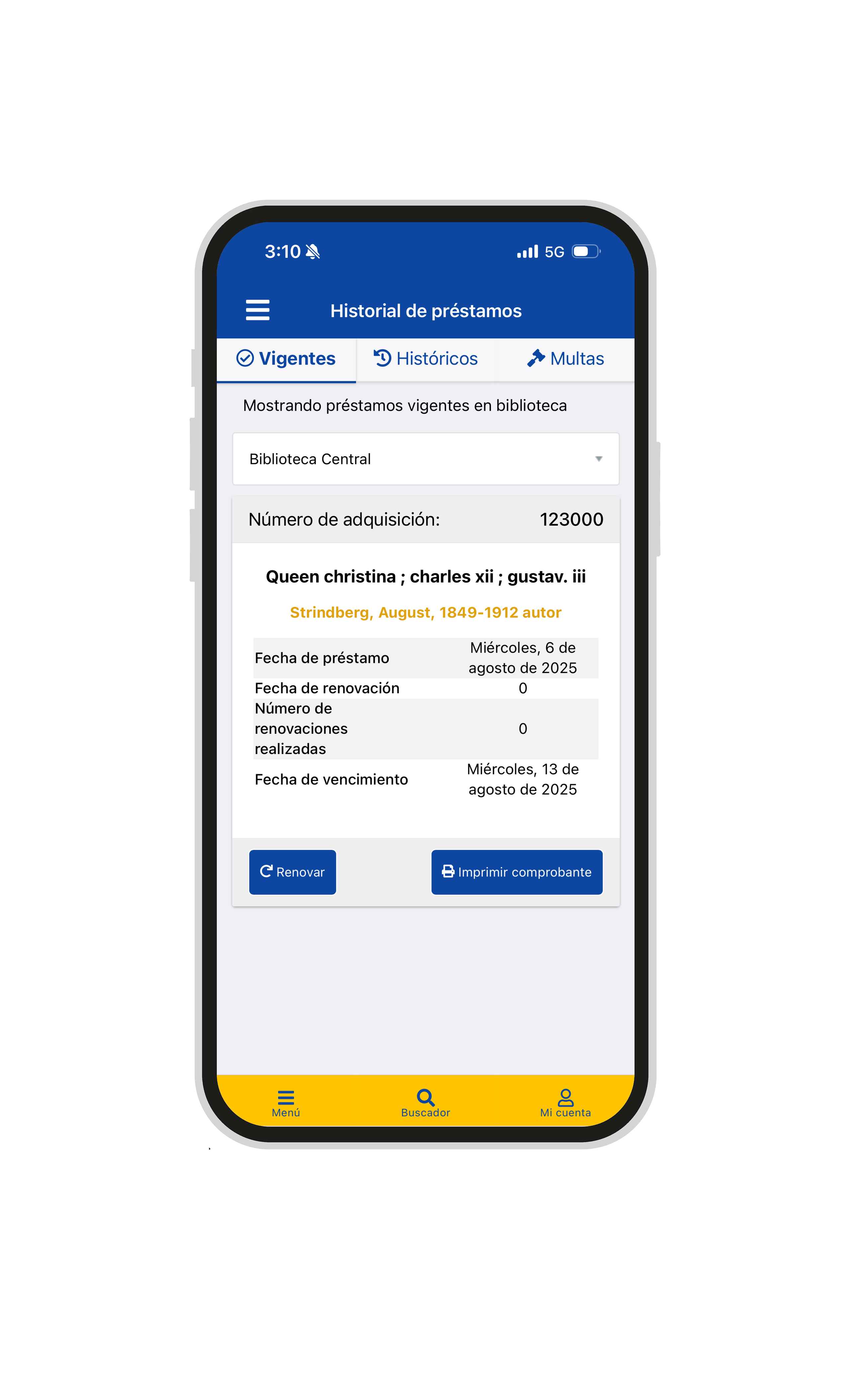 Préstamos vigentes e históricos